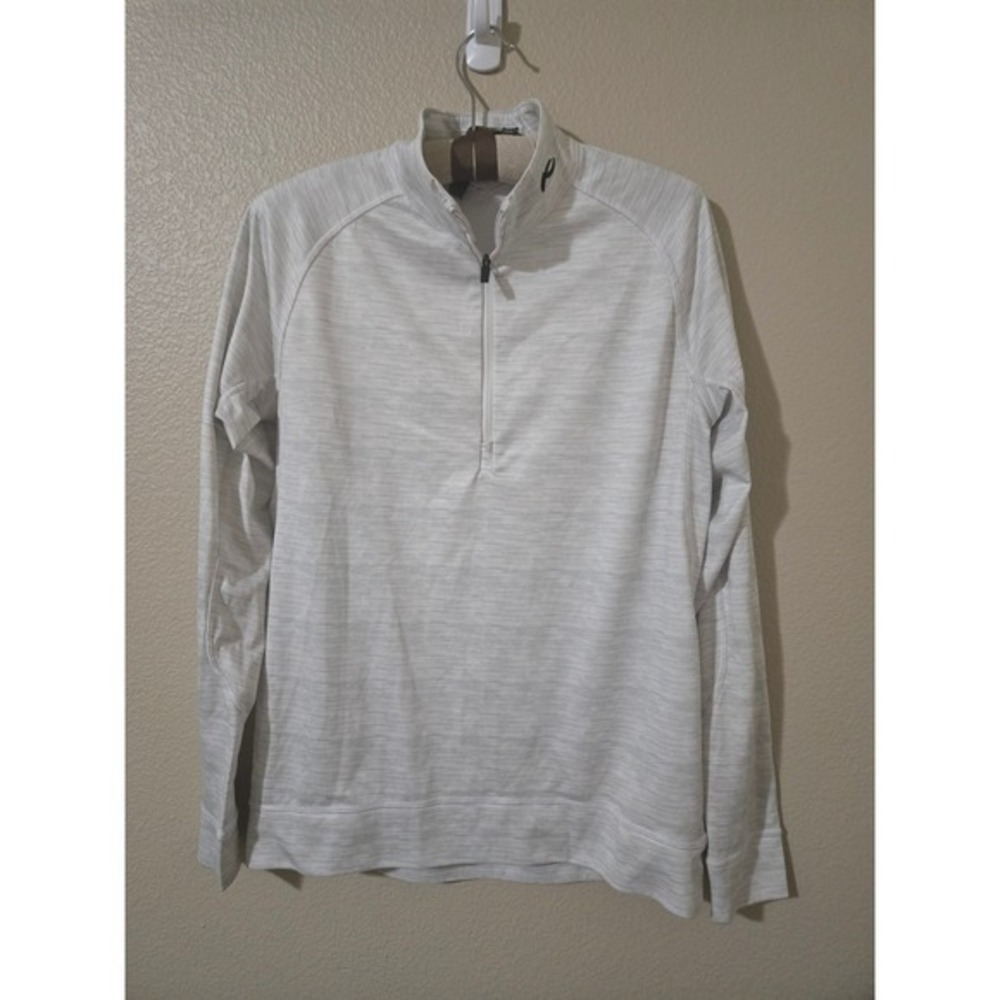 KJUS Mens 1/4 Zip Pullover Grey Space Dye UPF 50+ Golf Ski Mid Layer Size 46 XS